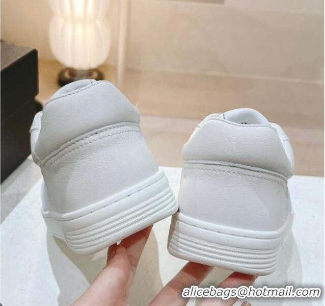 Stylish Chanel Calfskin Sneakers G45085 White