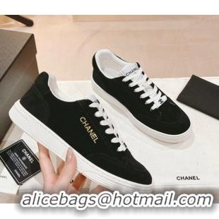 Purchase Chanel Suede Sneakers G45085 Black