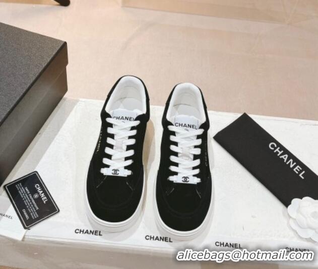 Purchase Chanel Suede Sneakers G45085 Black