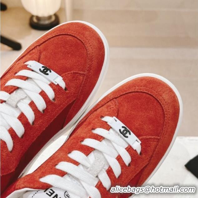 Good Quality Chanel Suede Sneakers G45085 Orange