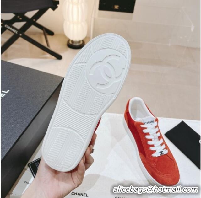 Good Quality Chanel Suede Sneakers G45085 Orange