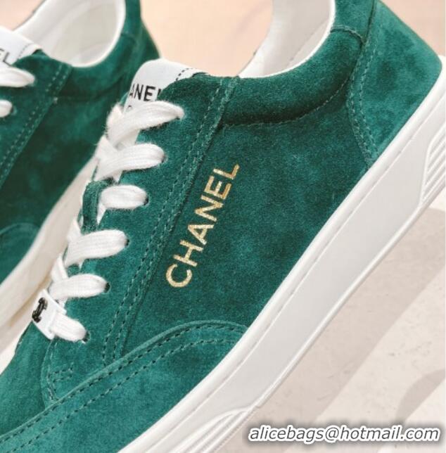 Top Grade Chanel Suede Sneakers G45085 Green