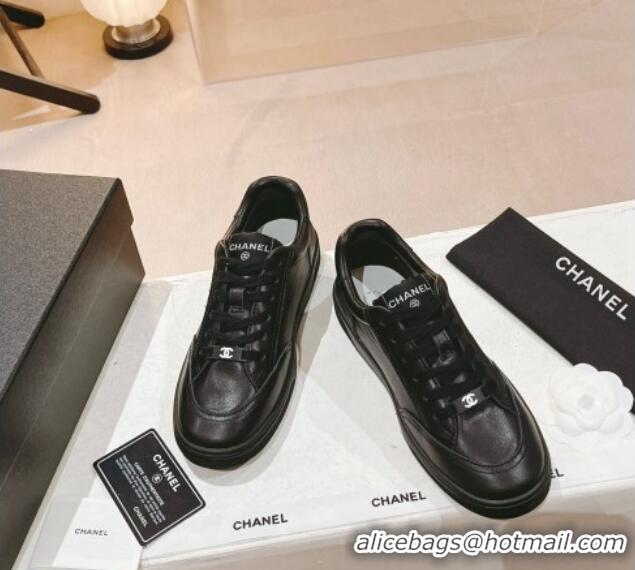 Sumptuous Chanel Calfskin Sneakers G45085 Black 619137