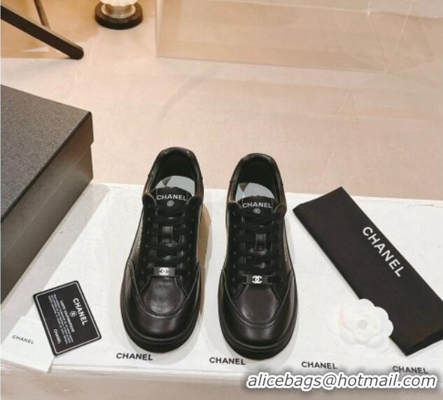 Sumptuous Chanel Calfskin Sneakers G45085 Black 619137