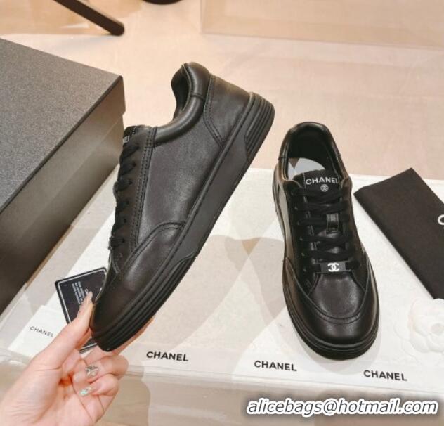 Sumptuous Chanel Calfskin Sneakers G45085 Black 619137