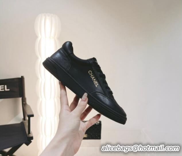 Sumptuous Chanel Calfskin Sneakers G45085 Black 619137