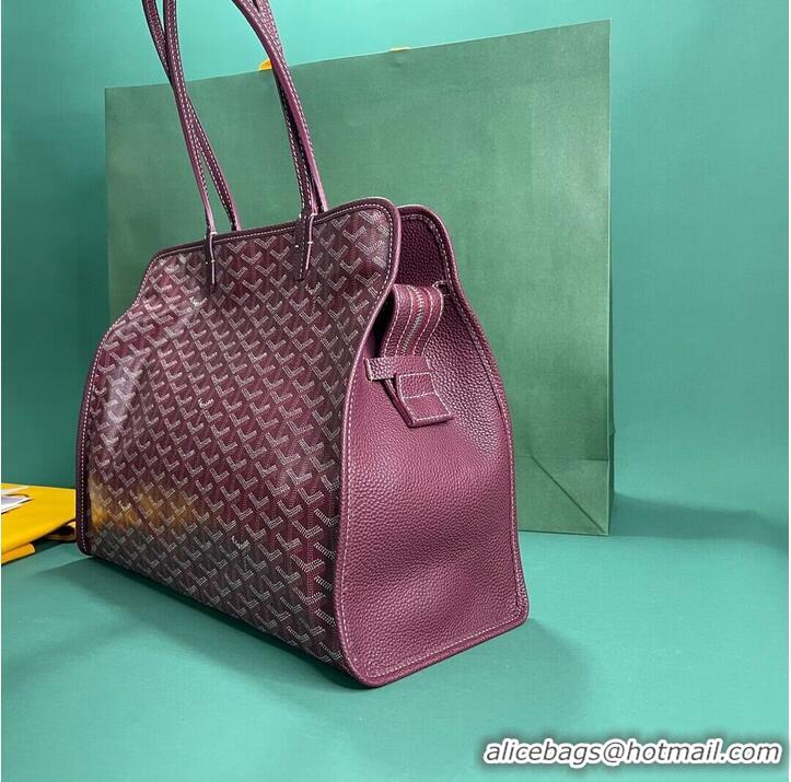 Super Quality Goyard Original Sac Hardy Tote Bag 8955 Burgundy