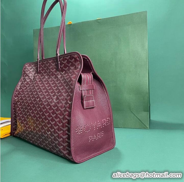 Super Quality Goyard Original Sac Hardy Tote Bag 8955 Burgundy