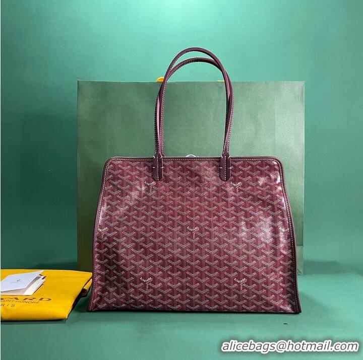 Super Quality Goyard Original Sac Hardy Tote Bag 8955 Burgundy