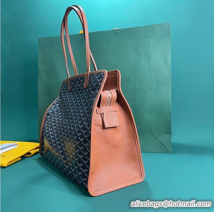 Top Sell Goyard Original Sac Hardy Bag 8955 Black And Tan