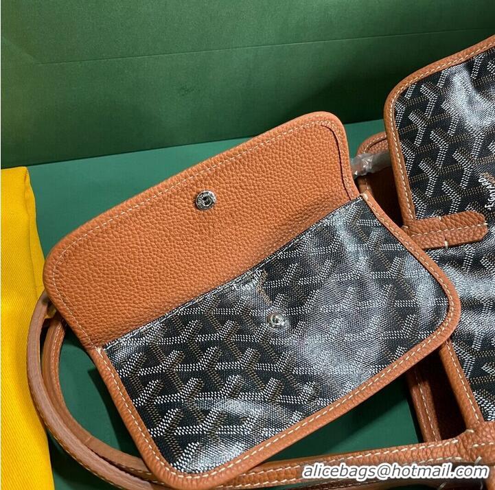 Top Sell Goyard Original Sac Hardy Bag 8955 Black And Tan