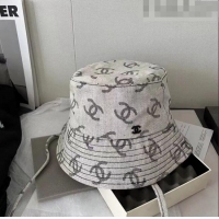 Promotional Chanel CC Canvas Bucket Hat 0628 Grey 2023