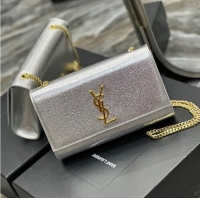 Best Price SAINT LAURENT KATE CHAIN WALLET 742833 Silver