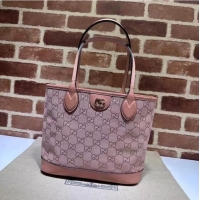 Promotional GUCCI OPHIDIA SMALL TOTE BAG 742102 pink