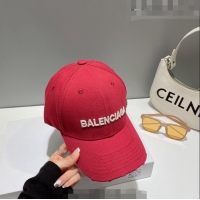 Top Quality Balenciaga Canvas Baseball Hat 0628 Red 2023