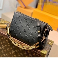 Super Quality Louis Vuitton Monogram Puffy Coussin BB Lambskin M59598 Black