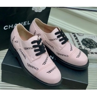 Pretty Style Chanel Printed Canvas Sneakers Pink 328122