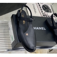 Duplicate Chanel Calfskin Flat Slingbacks Black 403067