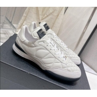 Pretty Style Chanel Calfskin & Suede Sneakers G40178 White 428126