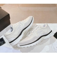 Low Price Chanel Fabric & Suede Sneakers G40184 Light Grey/White