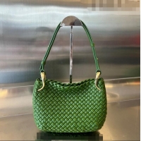 Good Product Bottega Veneta Small Clicker Shoulder Bag in Padded Intreccio Leather 730968 Avocado Green 2023