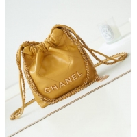 Well Crafted CHANEL 22 MINI HANDBAG AS3980 YELLOW