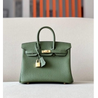 Promotional Hermes Birkin 25CM Bag Original Togo Leather 17888 Green