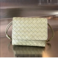 Good Product Bottega Veneta Mini Intrecciato Leather Cross-Body Bag 741897 Travertine Green 2023