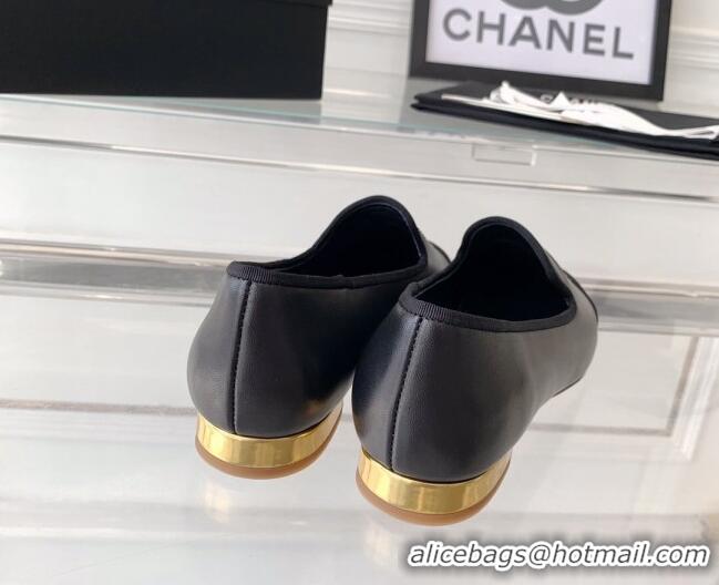 Best Grade Chanel Calfskin Loafers Black 071058