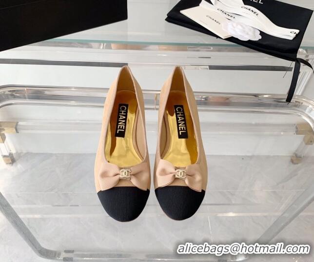 Grade Quality Chanel Suede Ballerinas with Bow Light Brown 071060