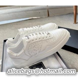 Top Design Chanel Calfskin Low top Sneakers G45080 White