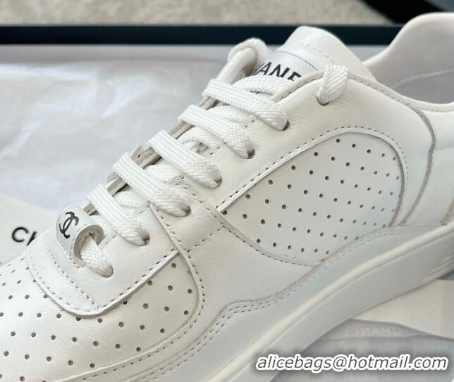 Top Design Chanel Calfskin Low top Sneakers G45080 White