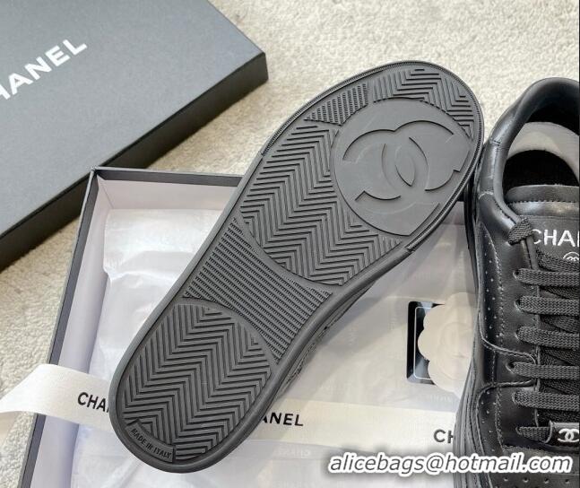 Stylish Chanel Calfskin Low top Sneakers G45080 Black