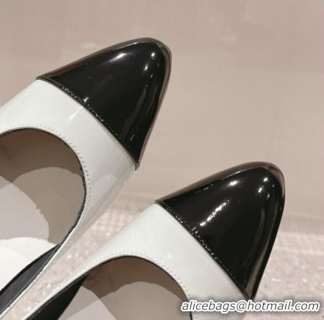 Unique Ladies Chanel Patent Calfskin Pumps 6.5cm in Patent Leather G45053 Light Grey