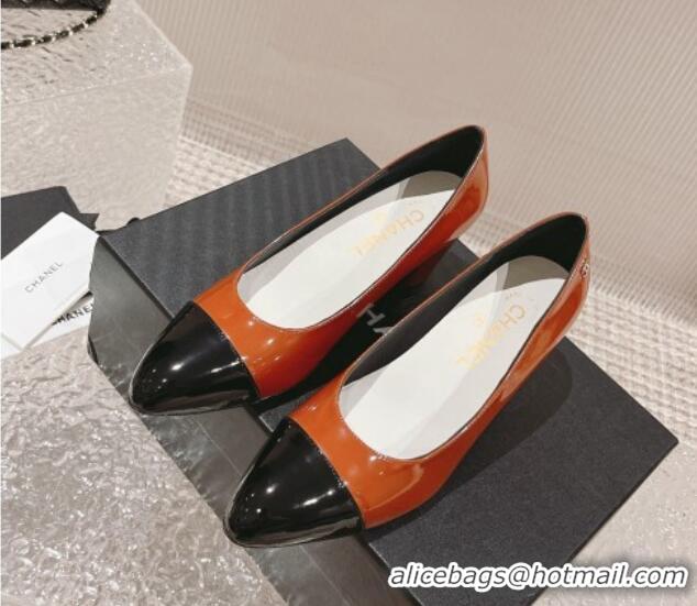 Stylish Chanel Patent Calfskin Pumps 6.5cm in Patent Leather G45053 Orange