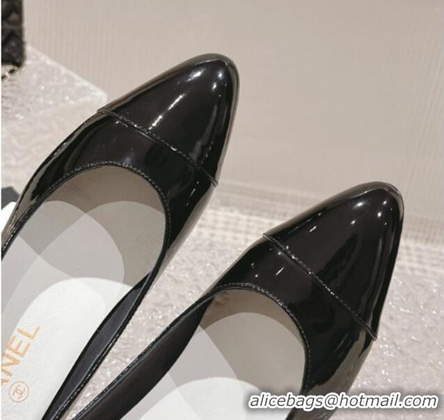 Discount Chanel Patent Calfskin Pumps 6.5cm in Patent Leather G45053 Black