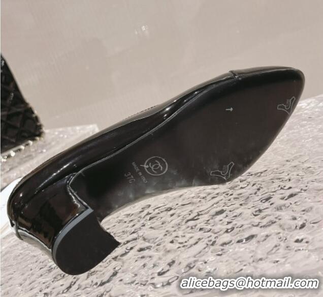 Discount Chanel Patent Calfskin Pumps 6.5cm in Patent Leather G45053 Black