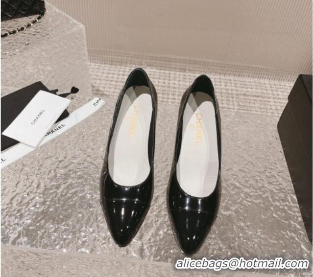 Discount Chanel Patent Calfskin Pumps 6.5cm in Patent Leather G45053 Black