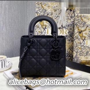 Inexpensive Dior Small Lady Dior My ABCDior Bag in Ultramatte Cannage Calfskin CD6901 Black 2023