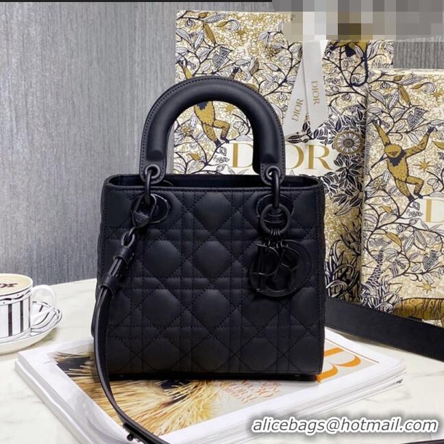 Inexpensive Dior Small Lady Dior My ABCDior Bag in Ultramatte Cannage Calfskin CD6901 Black 2023