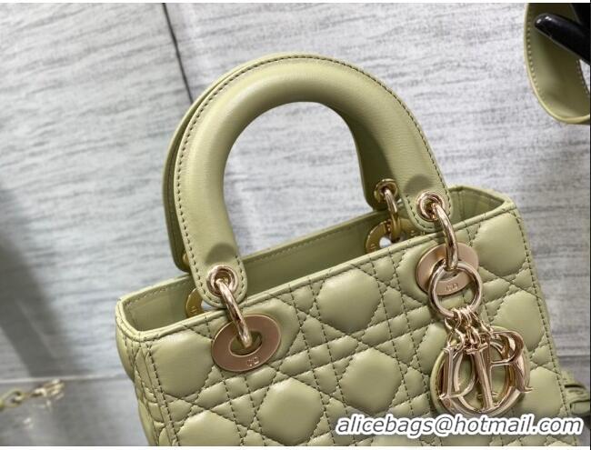 Super Quality Dior Small Lady Dior My ABCDior Bag in Cannage Lambskin CD6901 Green 2023