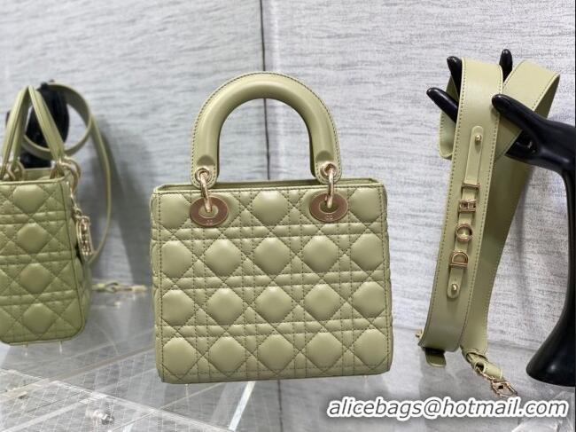 Super Quality Dior Small Lady Dior My ABCDior Bag in Cannage Lambskin CD6901 Green 2023