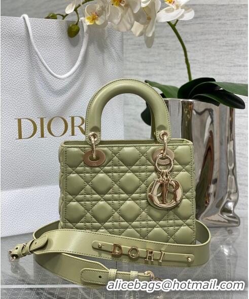 Super Quality Dior Small Lady Dior My ABCDior Bag in Cannage Lambskin CD6901 Green 2023