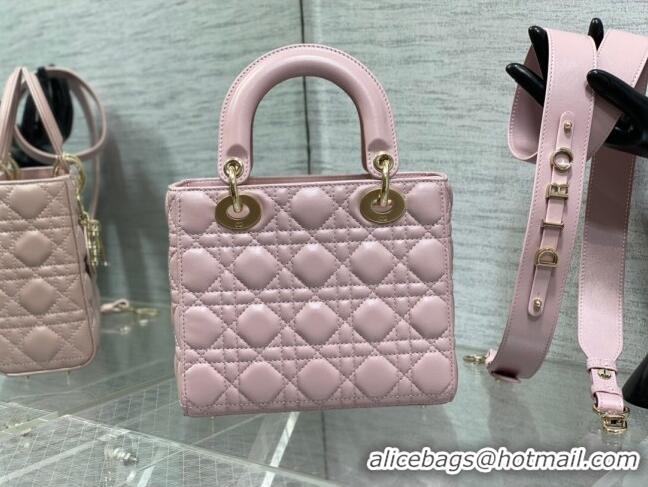 Top Quality Dior Small Lady Dior My ABCDior Bag in Cannage Lambskin CD6901 Pink 2023