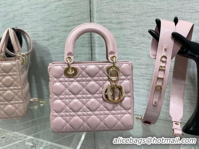 Top Quality Dior Small Lady Dior My ABCDior Bag in Cannage Lambskin CD6901 Pink 2023