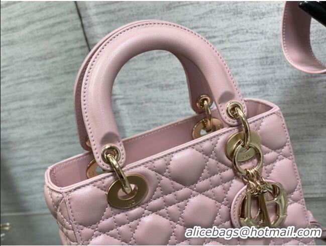 Top Quality Dior Small Lady Dior My ABCDior Bag in Cannage Lambskin CD6901 Pink 2023