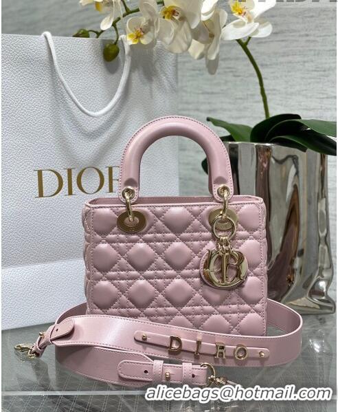 Top Quality Dior Small Lady Dior My ABCDior Bag in Cannage Lambskin CD6901 Pink 2023