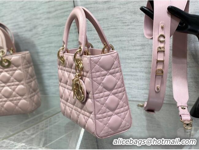 Top Quality Dior Small Lady Dior My ABCDior Bag in Cannage Lambskin CD6901 Pink 2023