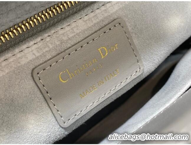 New Design Dior Small Lady Dior My ABCDior Bag in Cannage Lambskin CD6901 Grey 2023