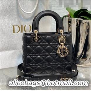 Promotional Dior Small Lady Dior My ABCDior Bag in Cannage Lambskin CD6901 Black 2023